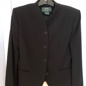 Lauren By Ralph Lauren Black Blazer Petite